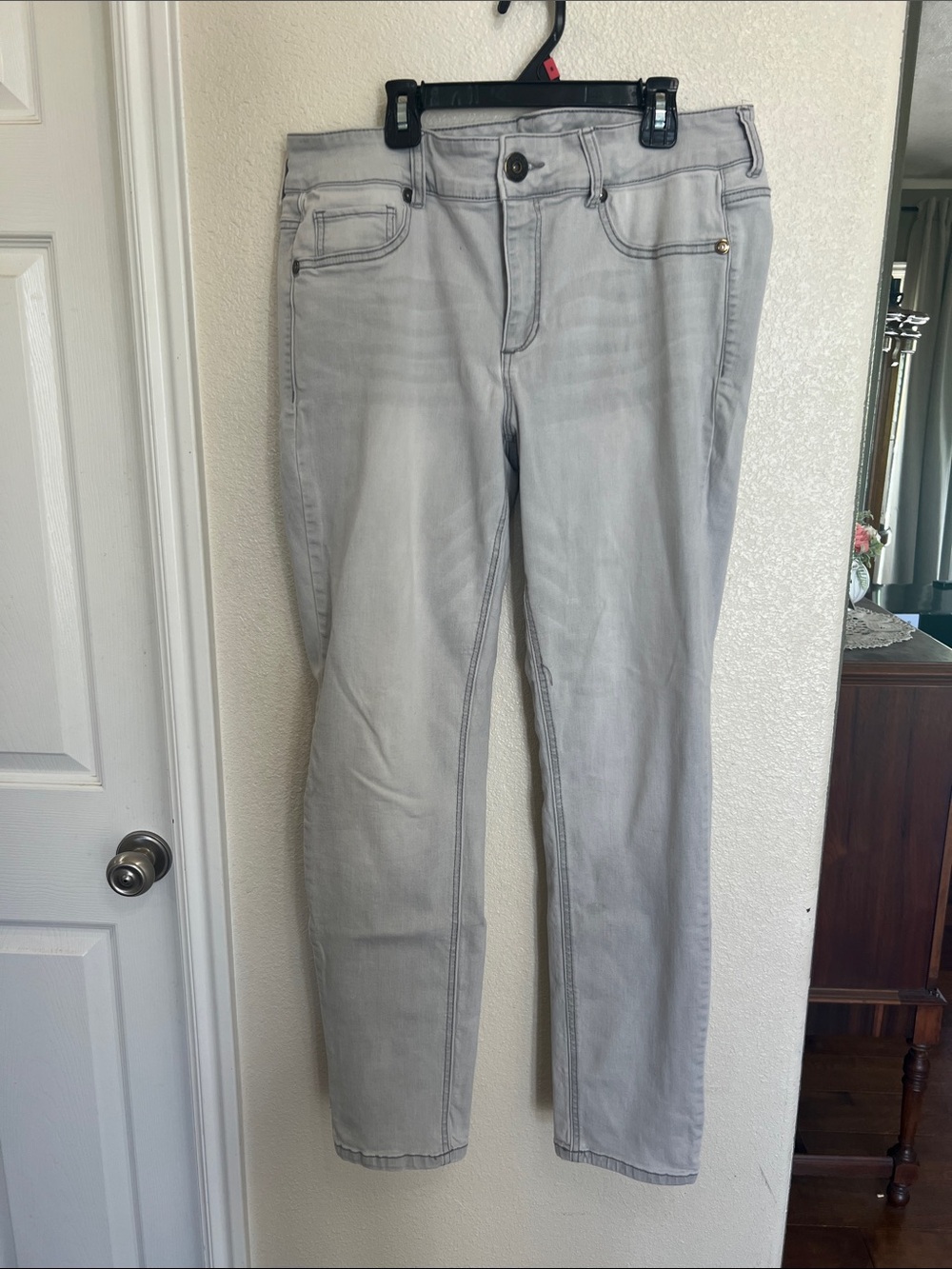 Maurices Light Gray Straight Leg Jeans